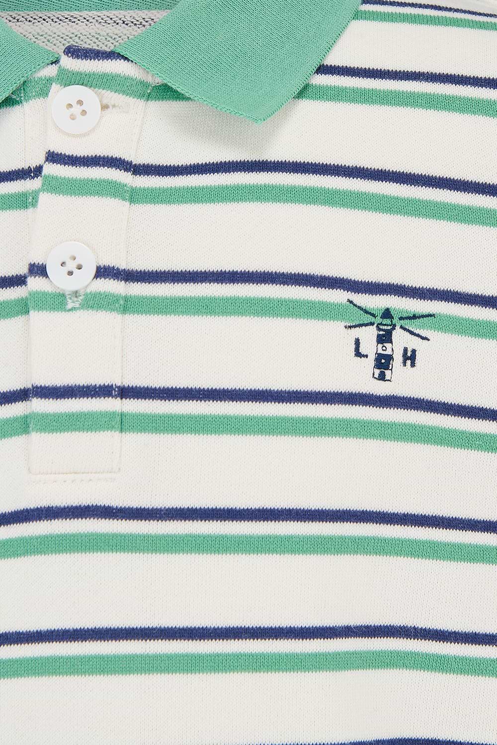 Myles Sweatshirt - Sea Green Navy Stripe - Lighthouse