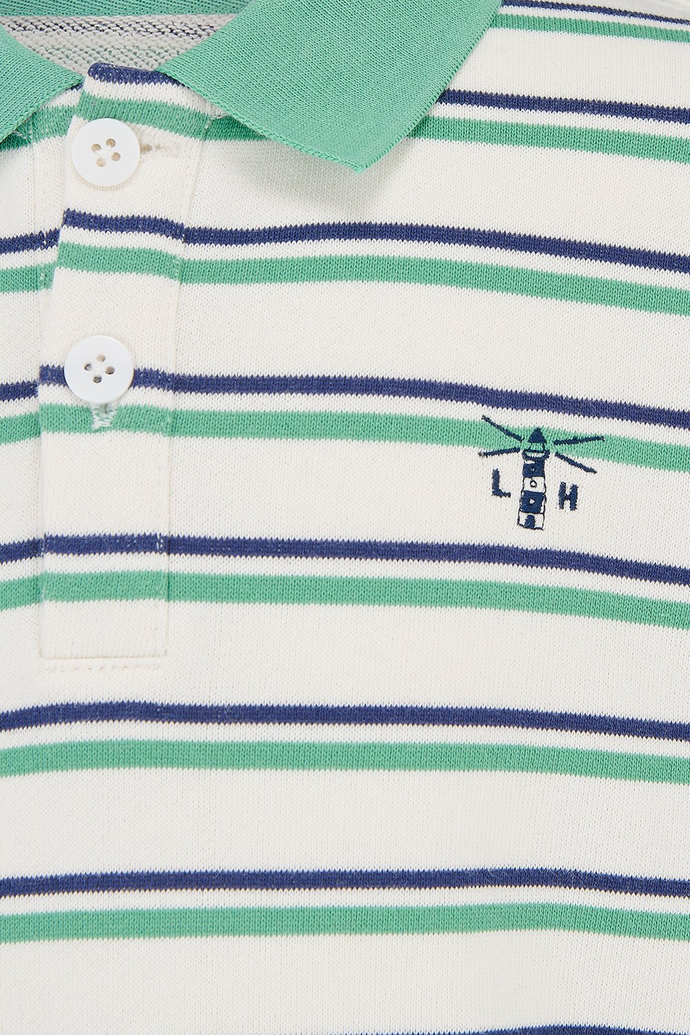 Myles Sweatshirt - Sea Green Navy Stripe - Lighthouse