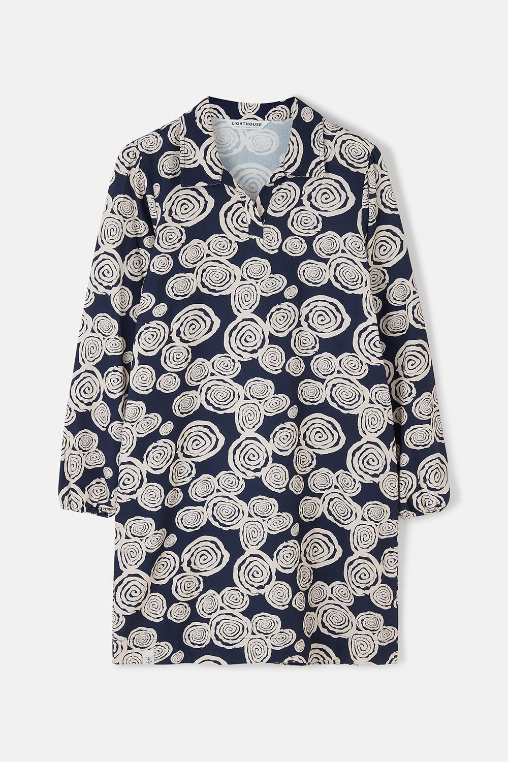 Nancy Dress - Navy Swirl - Lighthouse