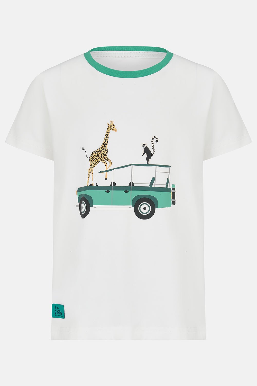 Oliver Short Sleeve Top - Animal Watch - Lighthouse