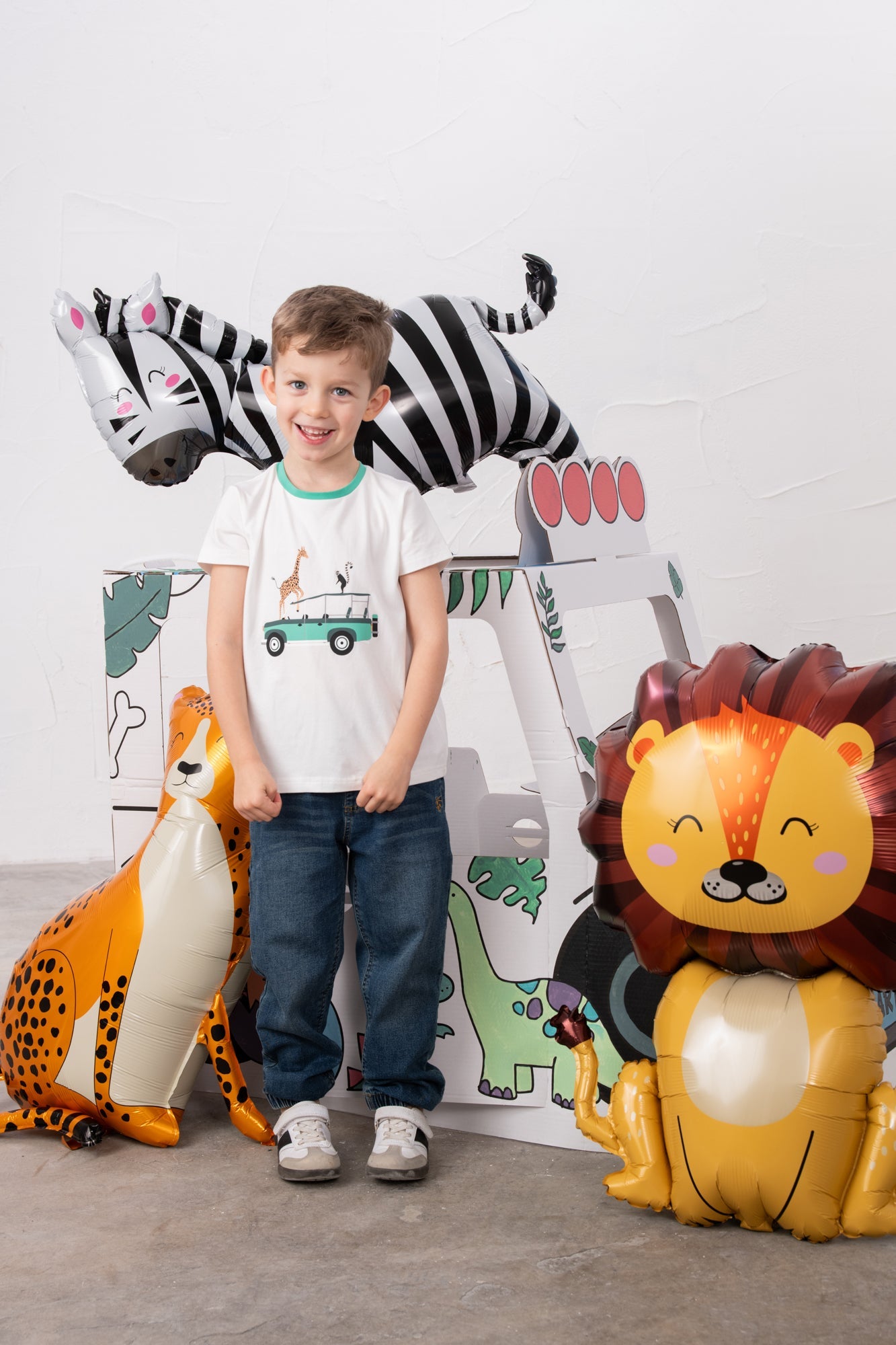 Oliver Short Sleeve Top - Animal Watch - Lighthouse