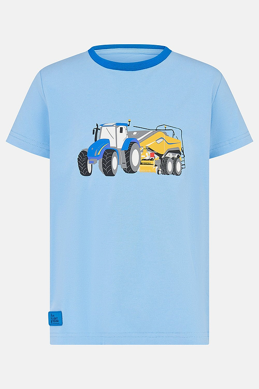 Oliver Short Sleeve Top - Blue Tractor Baler - Lighthouse