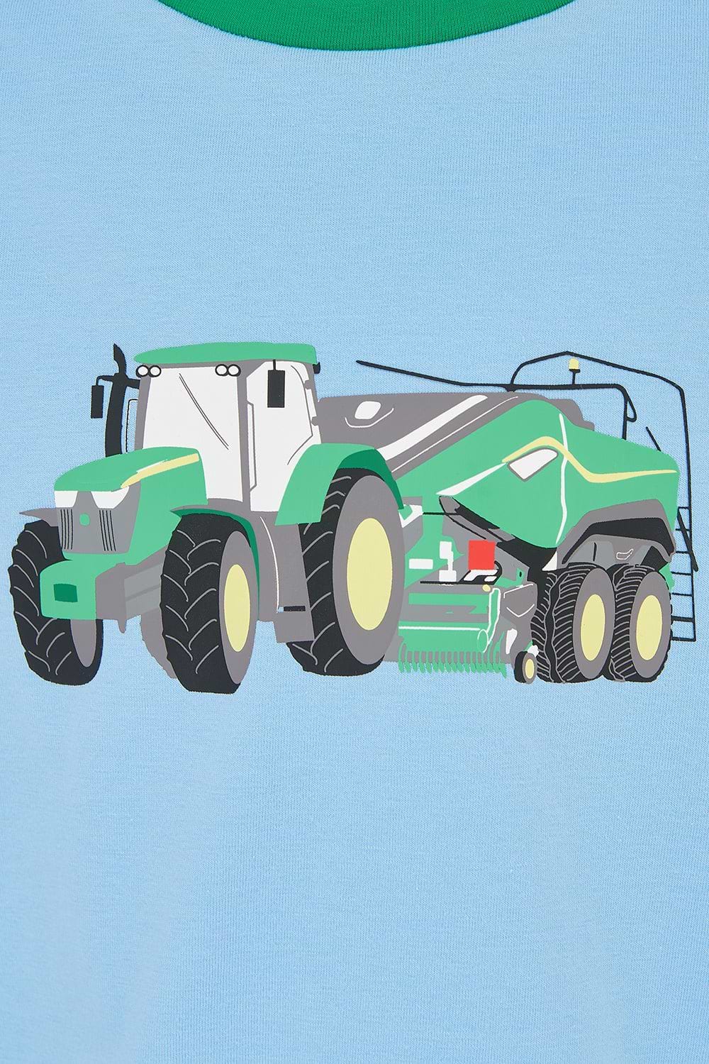 Oliver Short Sleeve Top - Green Tractor Baler - Lighthouse
