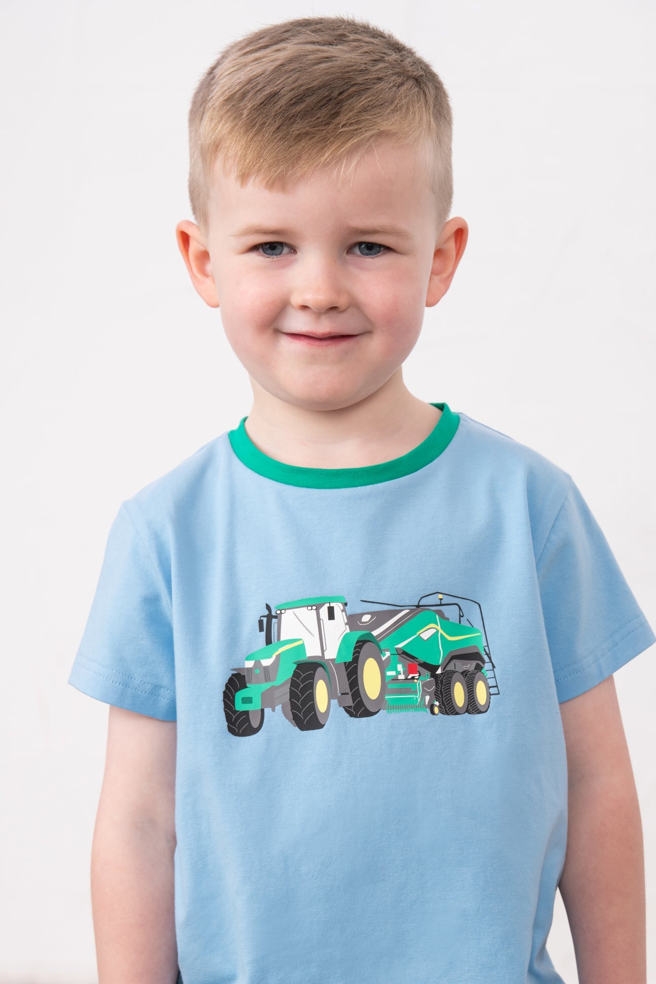 Oliver Short Sleeve Top - Green Tractor Baler - Lighthouse