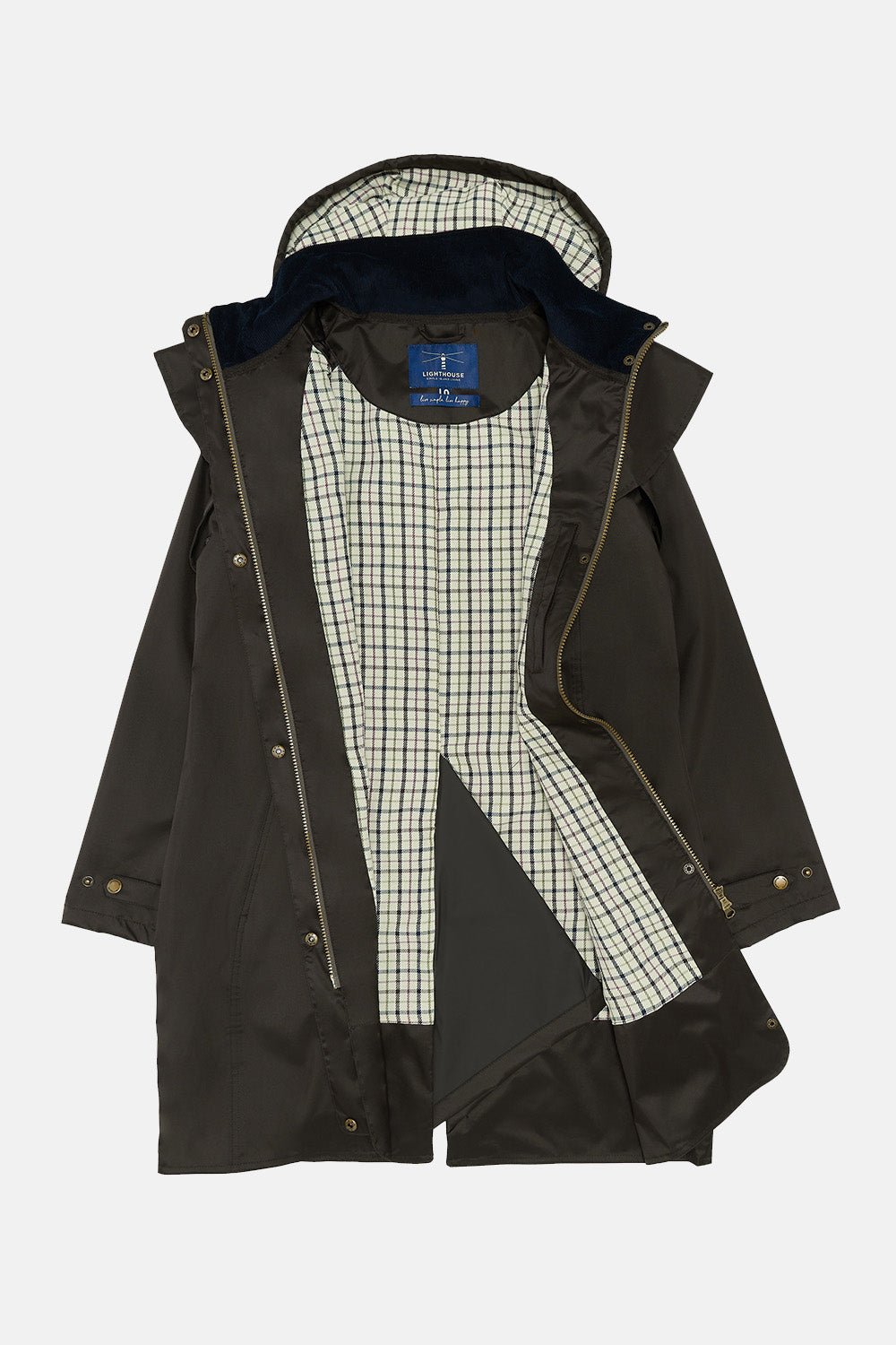 Outrider 3/4 Length Waterproof Raincoat - Chocolate-Lighthouse