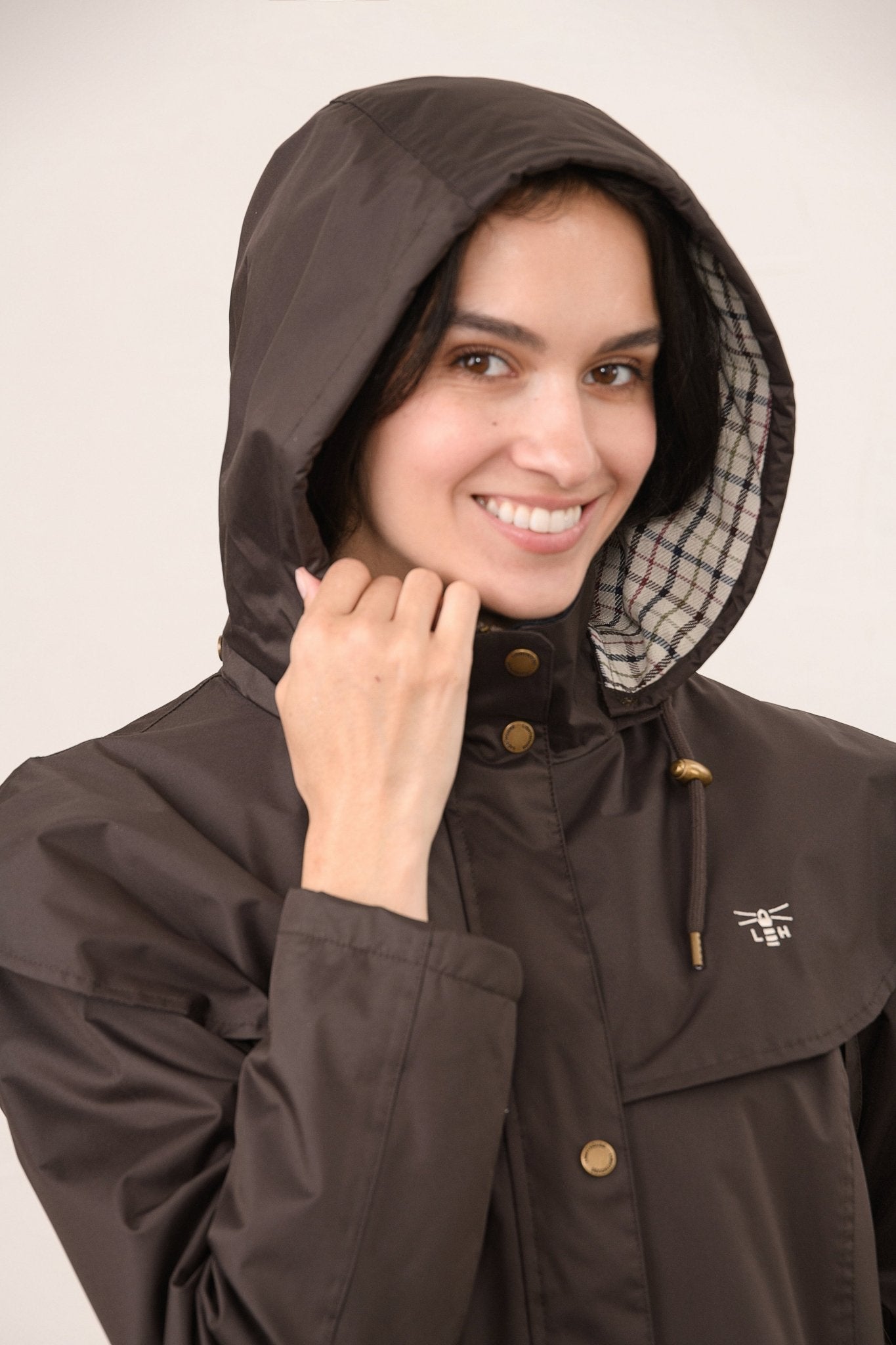 Outrider 3/4 Length Waterproof Raincoat - Chocolate-Lighthouse
