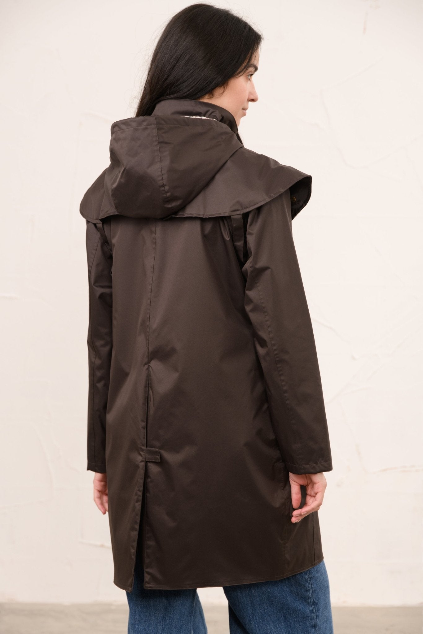 Outrider 3/4 Length Waterproof Raincoat - Chocolate-Lighthouse