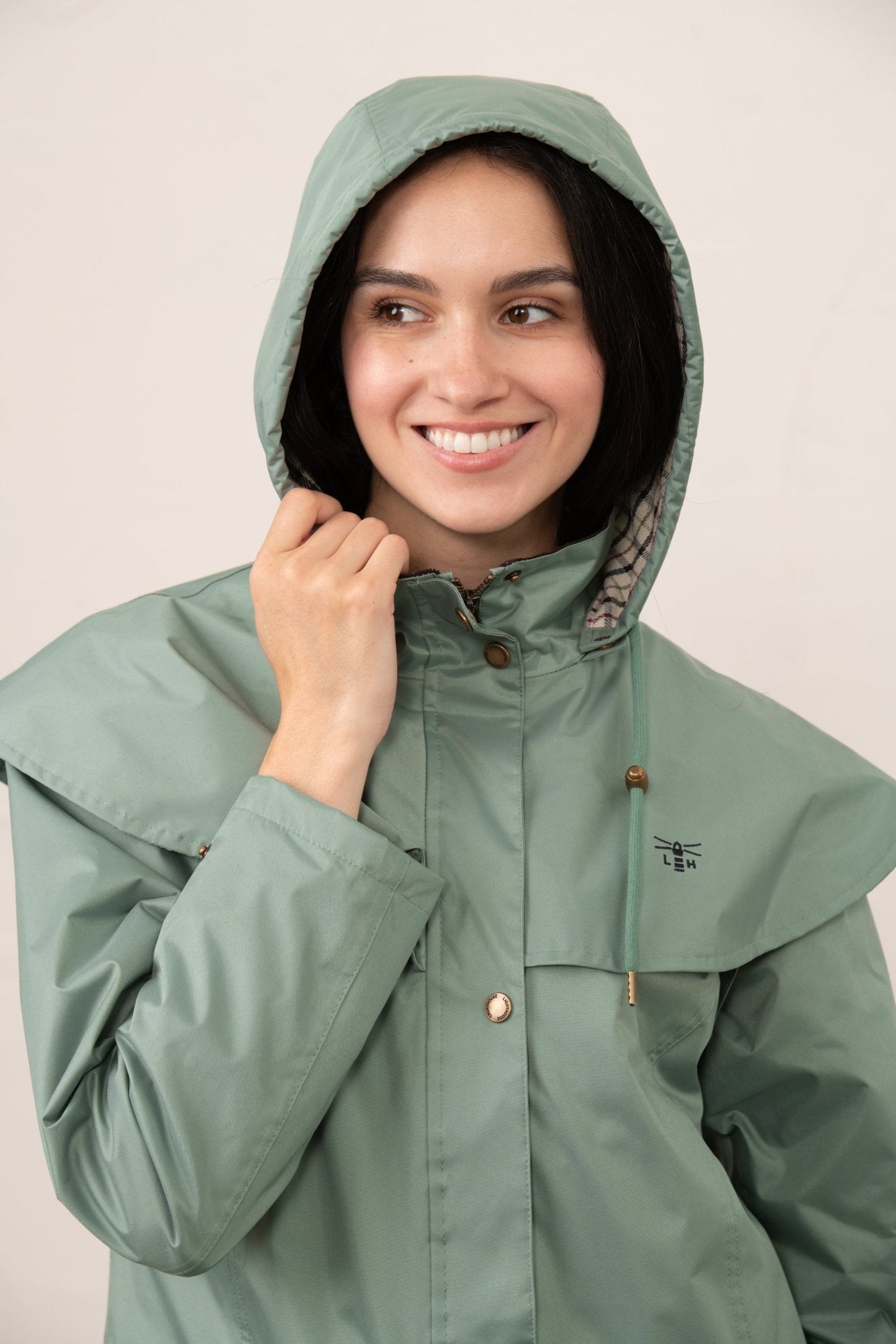 Outrider 3/4 Length Waterproof Raincoat - Sage-Lighthouse