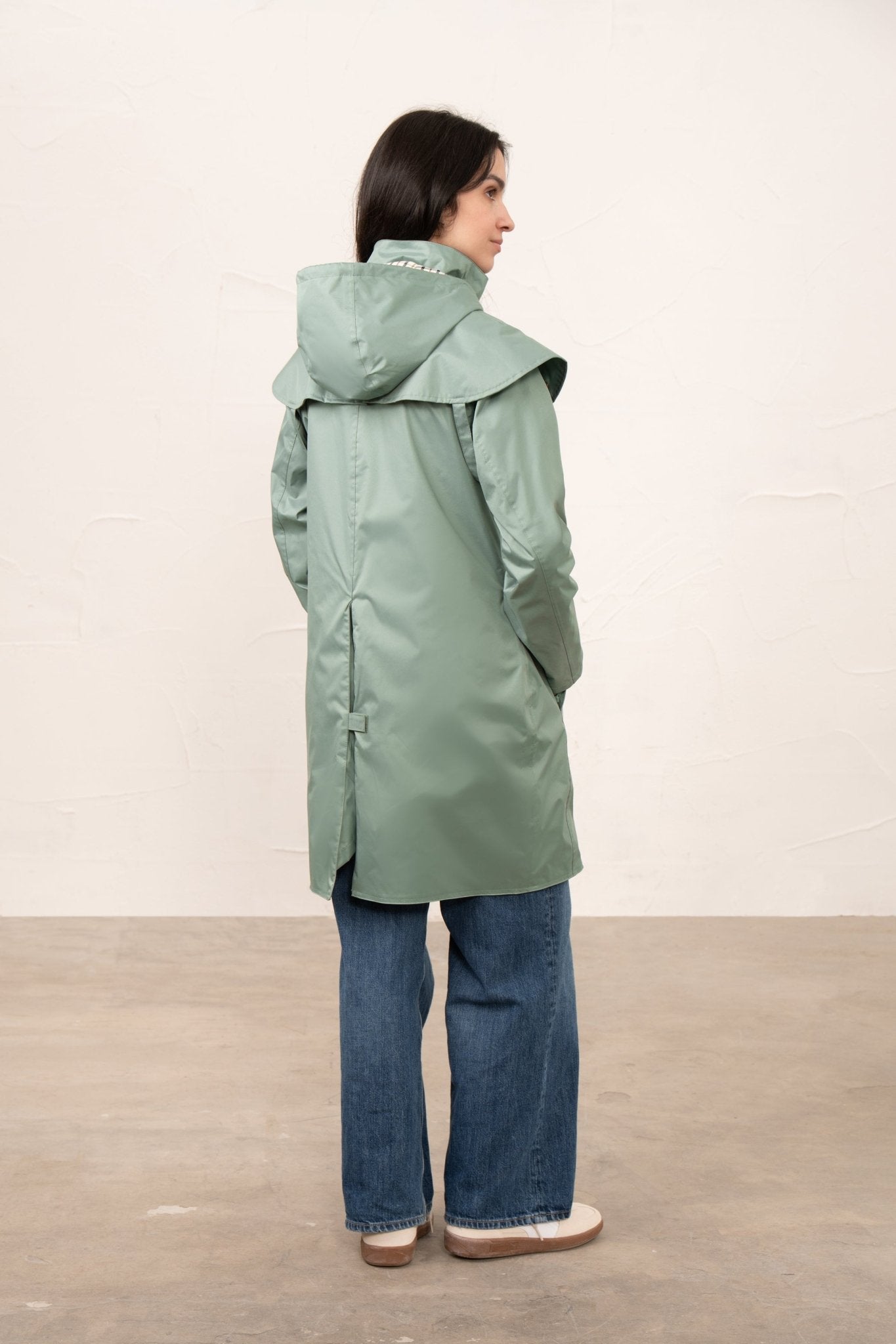 Outrider 3/4 Length Waterproof Raincoat - Sage-Lighthouse