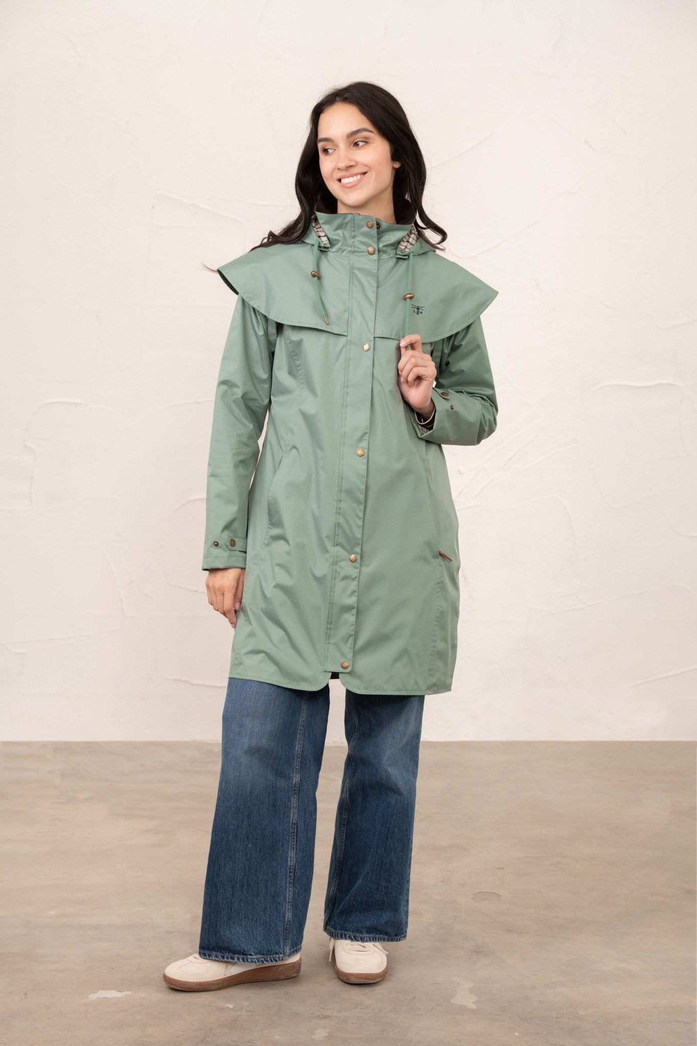 Outrider 3/4 Length Waterproof Raincoat - Sage-Lighthouse