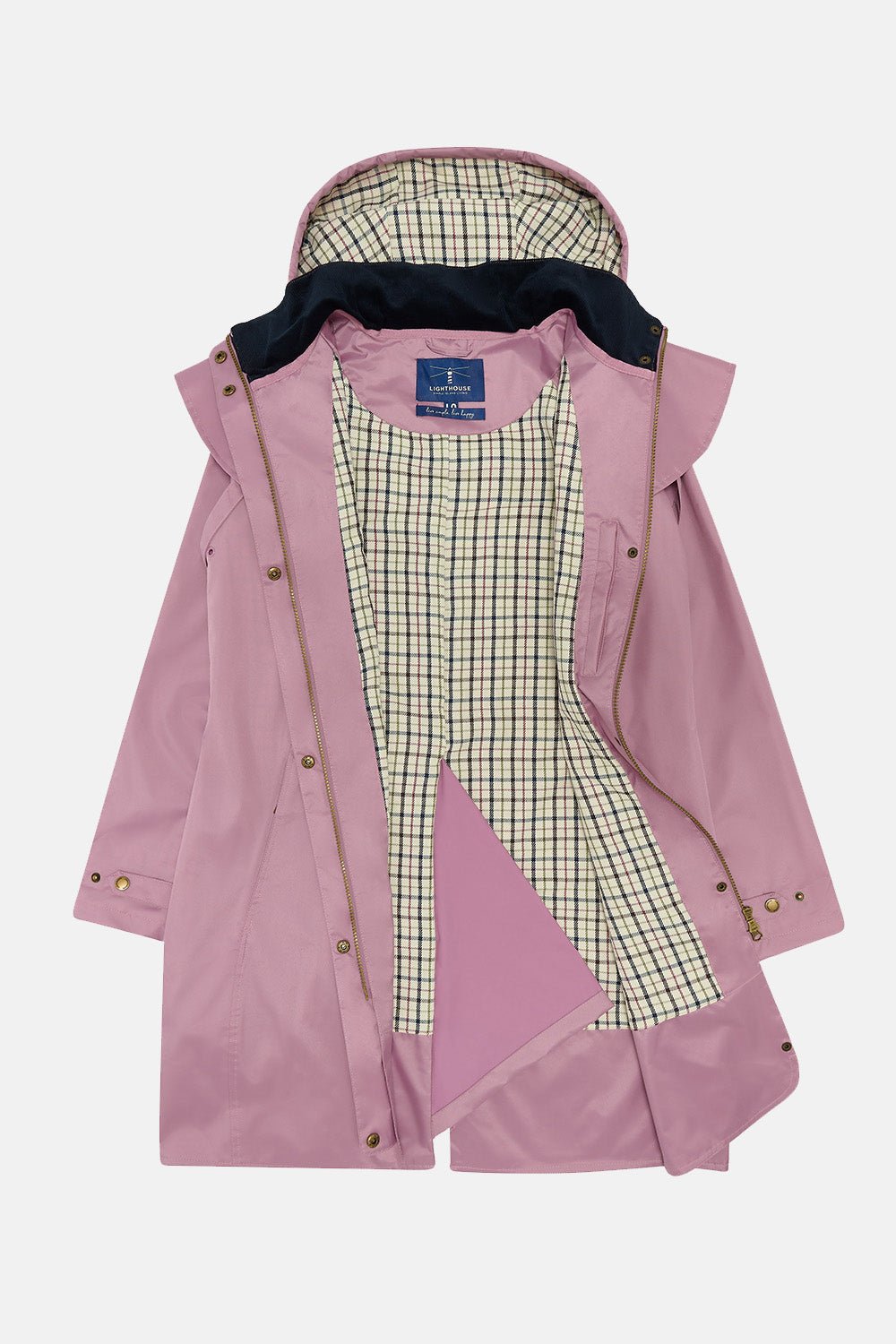 Outrider 3/4 Length Waterproof Raincoat - Wild Rose-Lighthouse
