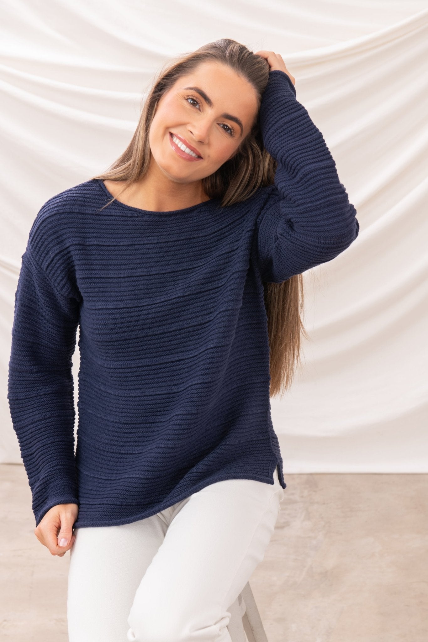 Pearl Jumper. Women's 60% BCI Cotton Jumper | Lighthouse