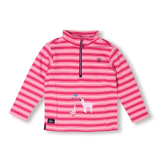 Robyn Girls Half Zip Jersey - Llama and Goose - Lighthouse