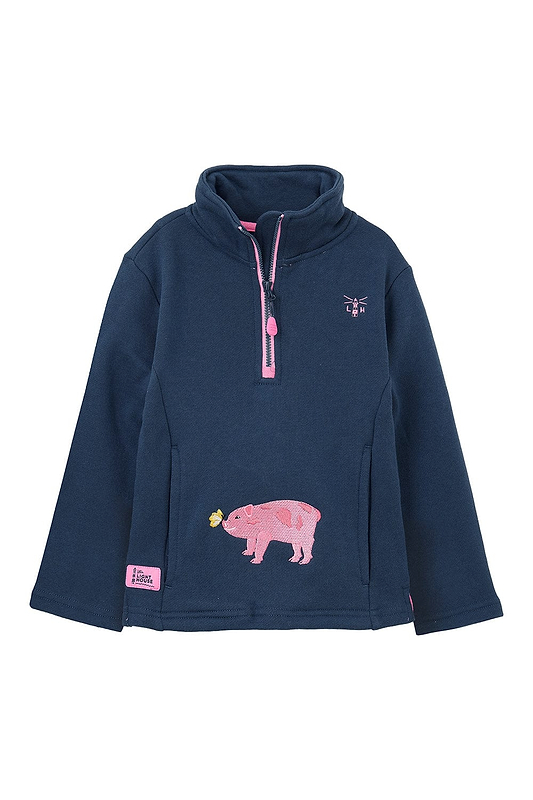 Robyn Girls Half Zip Jersey - Piglet - Lighthouse