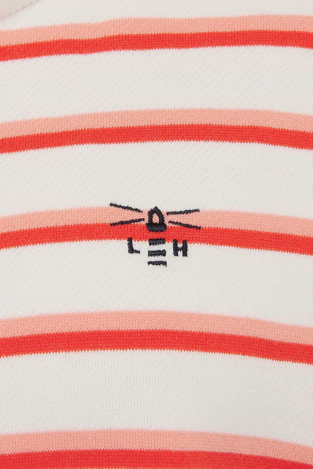 Shore Sweatshirt - Coral Poppy Stripe - Lighthouse
