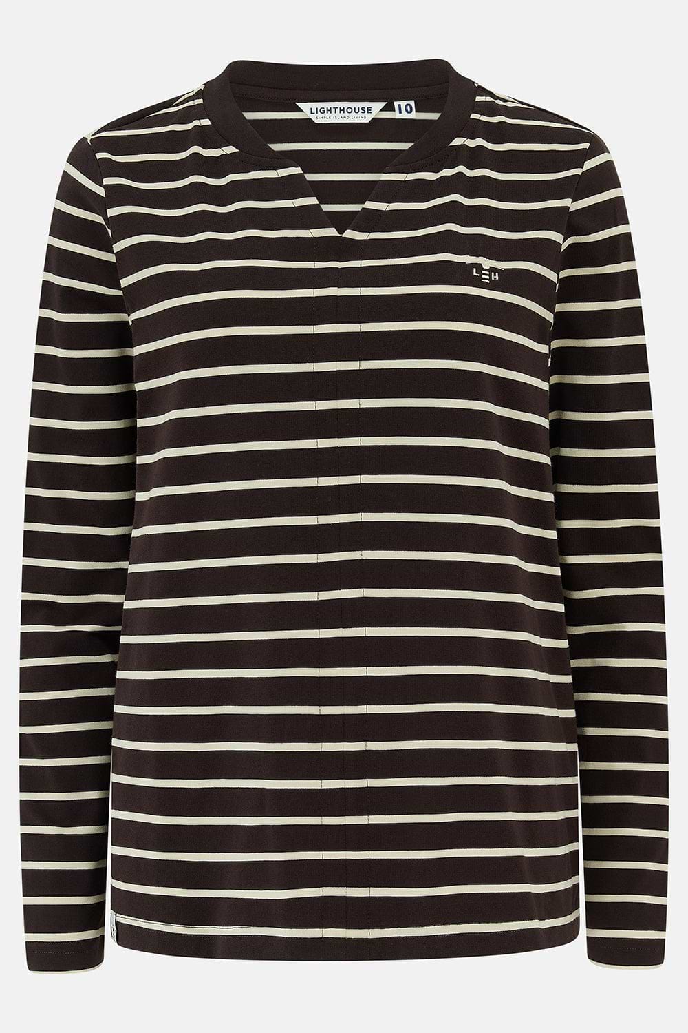 Sorcha Top - Cocoa Cream Stripe-Lighthouse