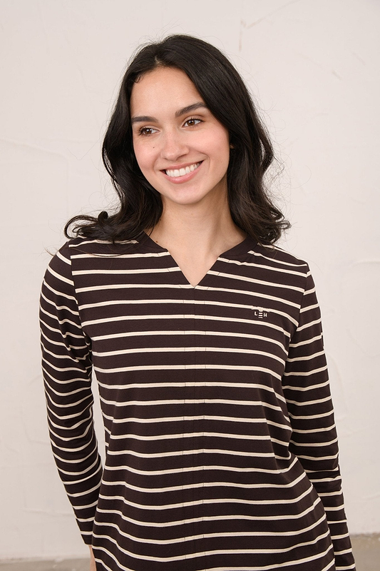 Sorcha Top - Cocoa Cream Stripe-Lighthouse
