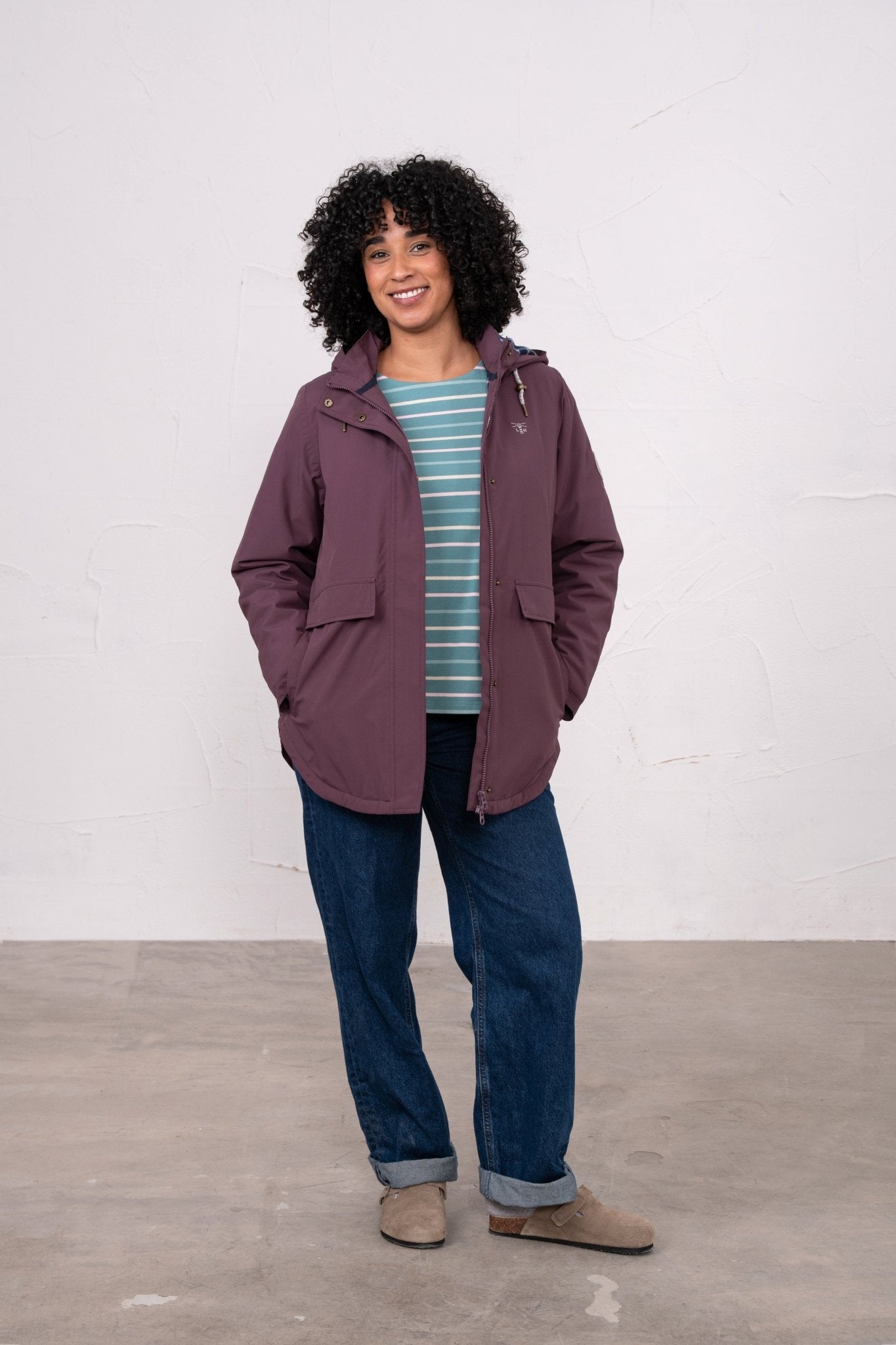 Tess Coat - Damson-Lighthouse