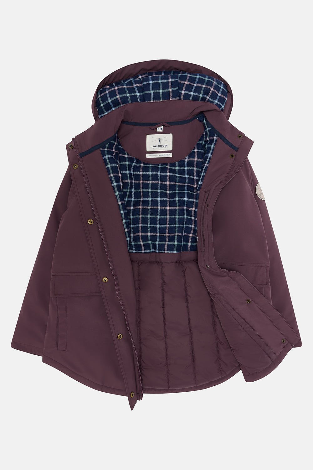 Tess Coat - Damson-Lighthouse