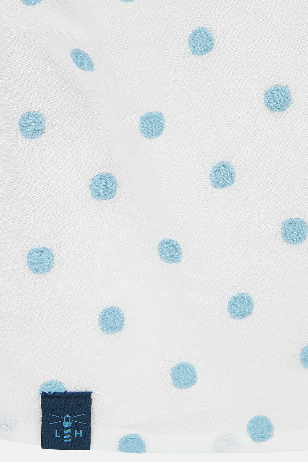 Thea Cotton Blouse - Blue Dot - Lighthouse