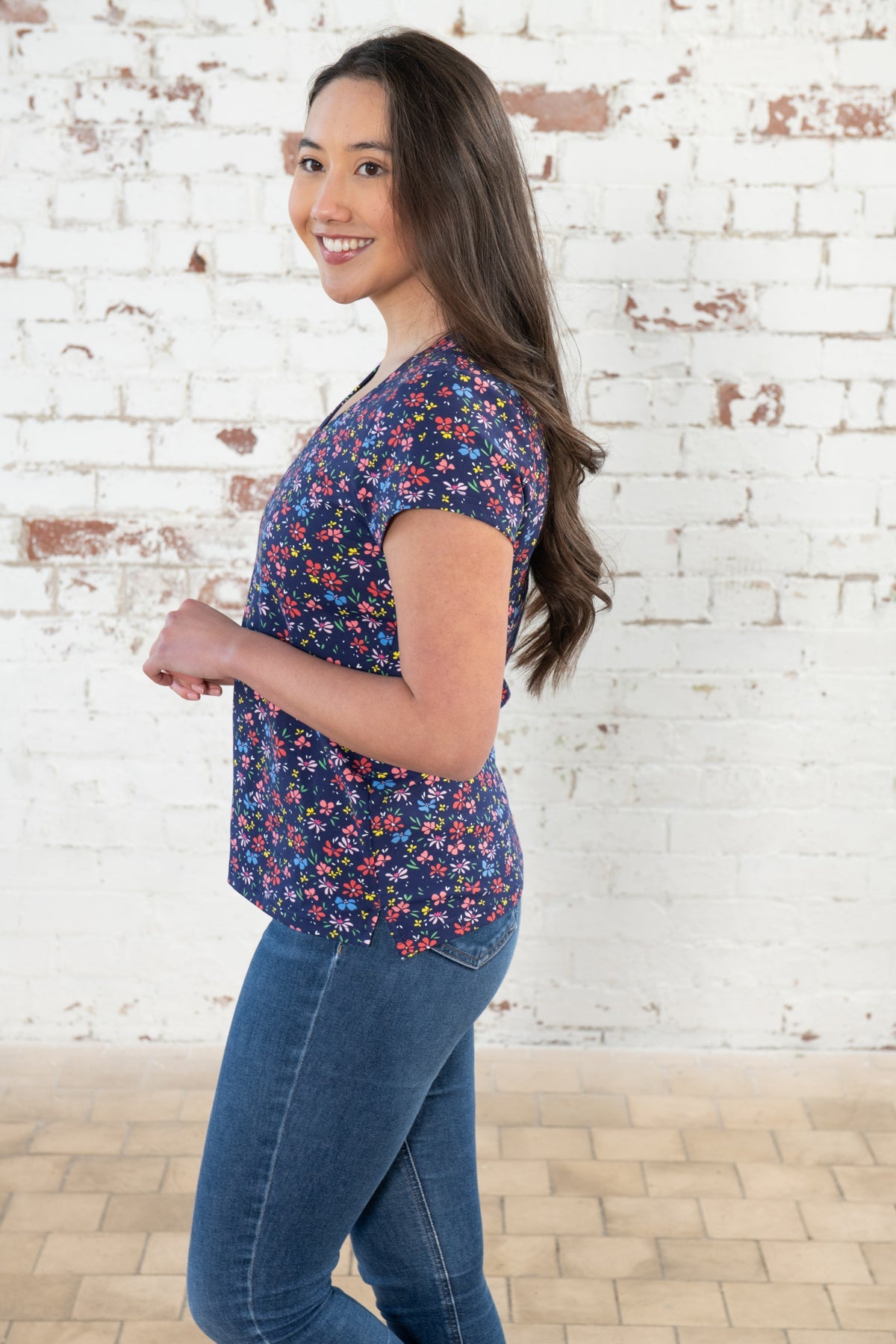 Ariana Tee - Multi Floral-Lighthouse