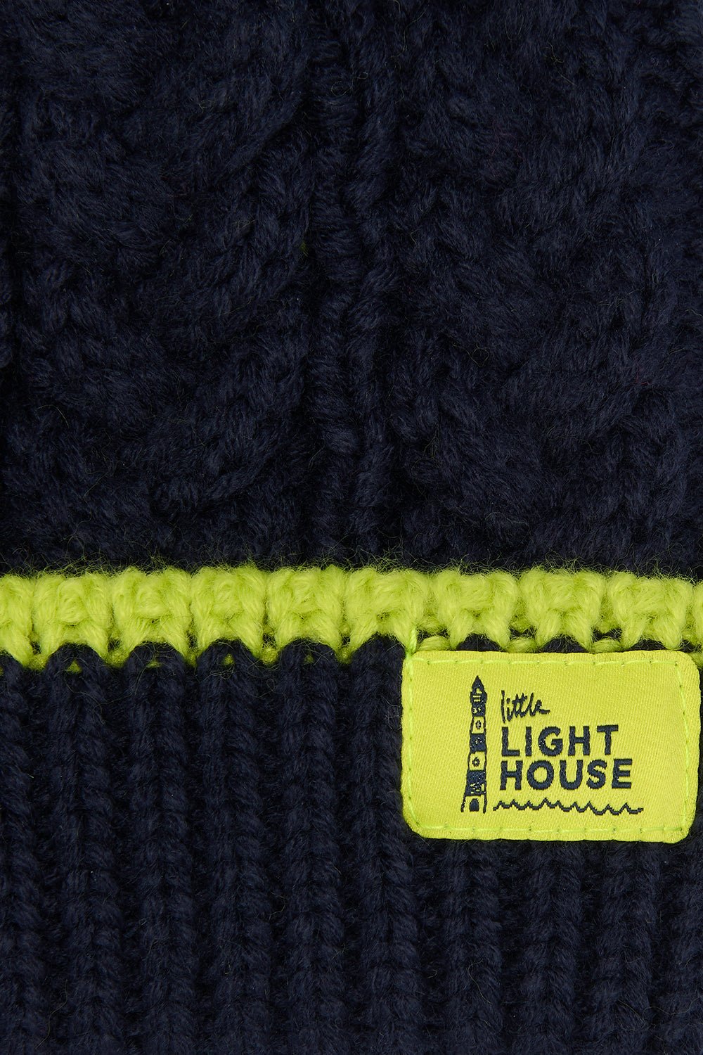 Bobbie Bobble Hat - Navy Lime-Lighthouse