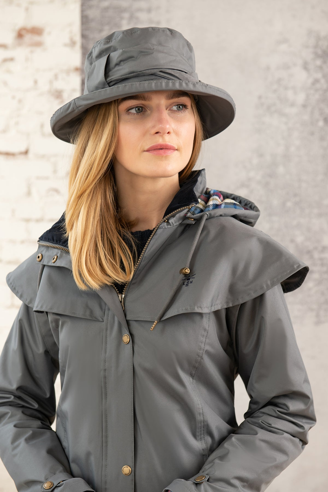 Canterbury Cloche Waterproof Rain Hat - Grey | Lighthouse