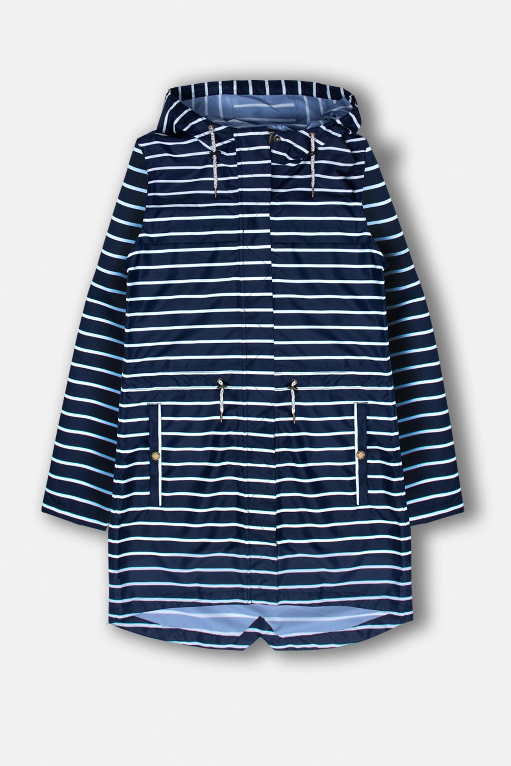 Cara Rain Parka - Navy Stripe - Lighthouse