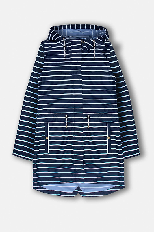 Cara Rain Parka - Navy Stripe - Lighthouse