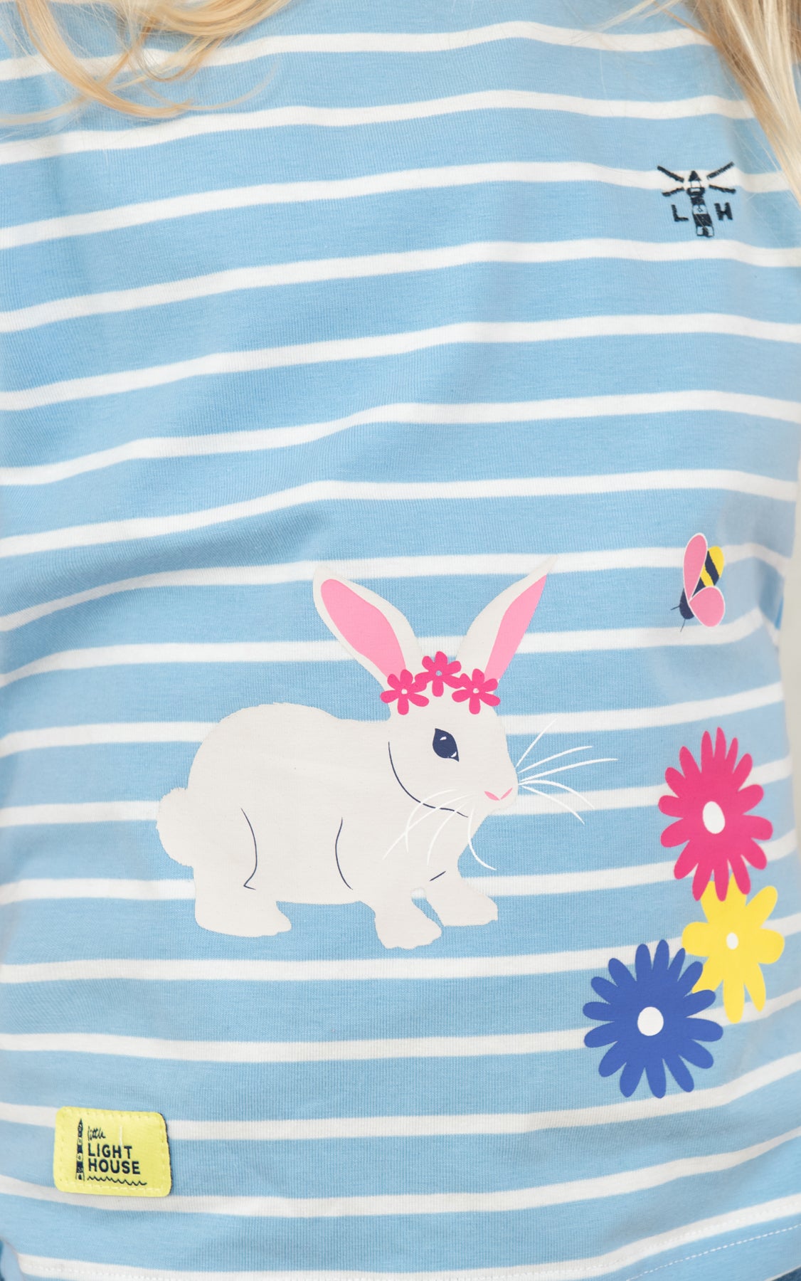Causeway Short Sleeve - Blue Stripe Bunny-Lighthouse