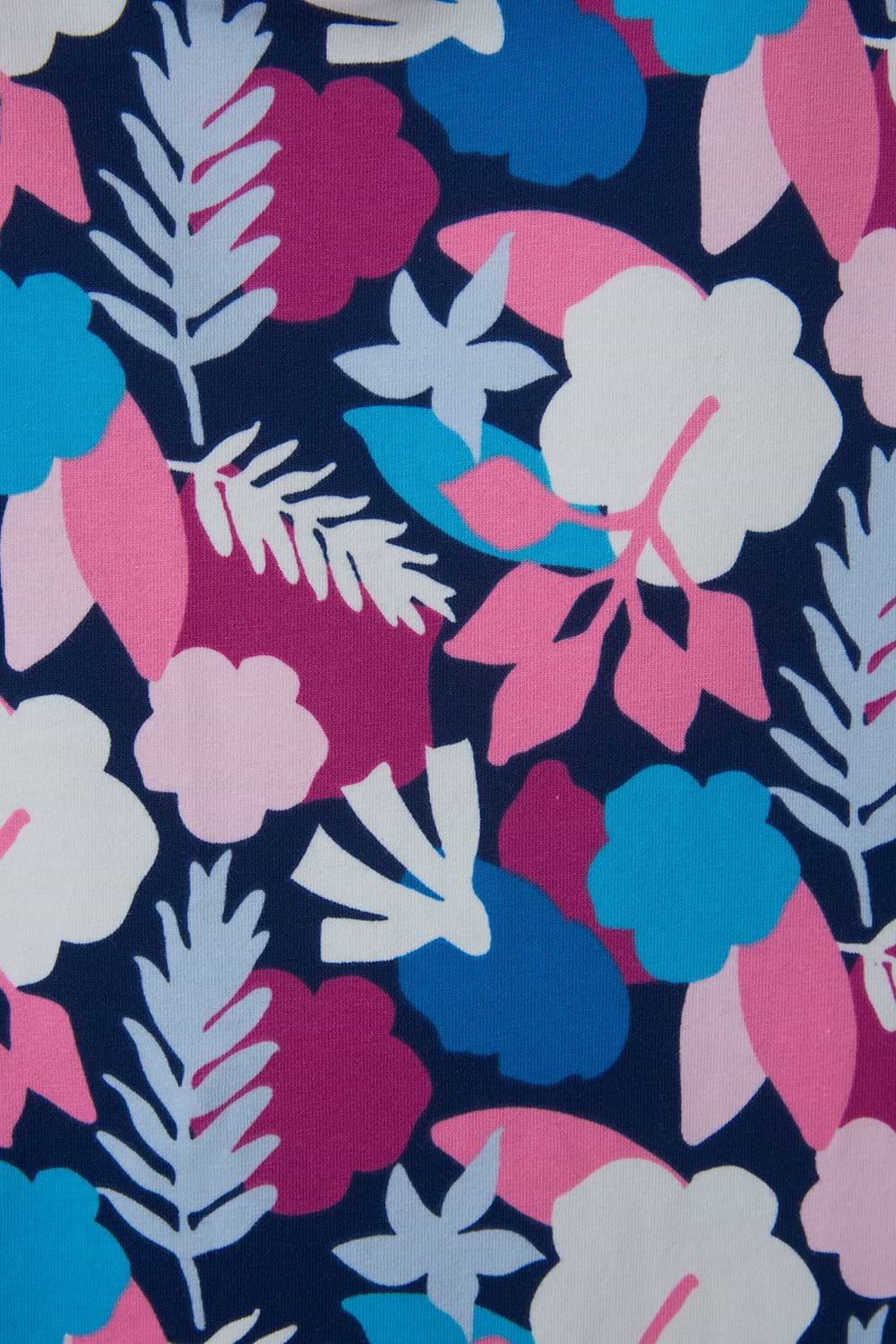 Causeway Tee - Navy Abstract Floral - Lighthouse