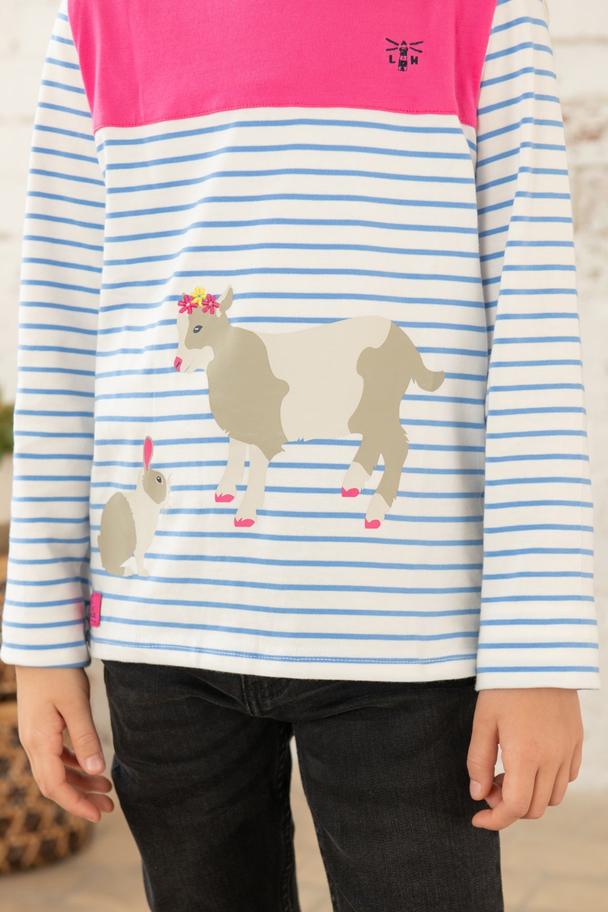 Causeway Top - Bunny Kid Print - Lighthouse
