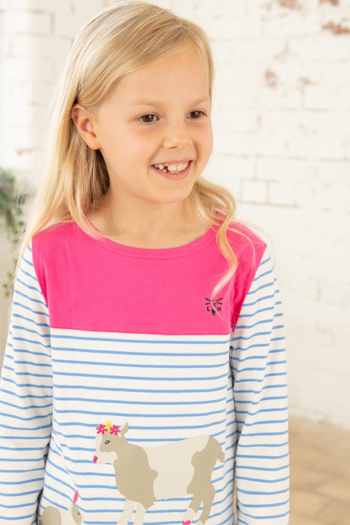 Causeway Top - Bunny Kid Print - Lighthouse