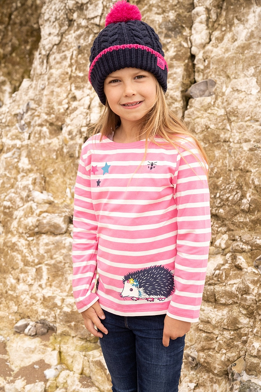 Causeway Top - Hedgehog Print-Lighthouse