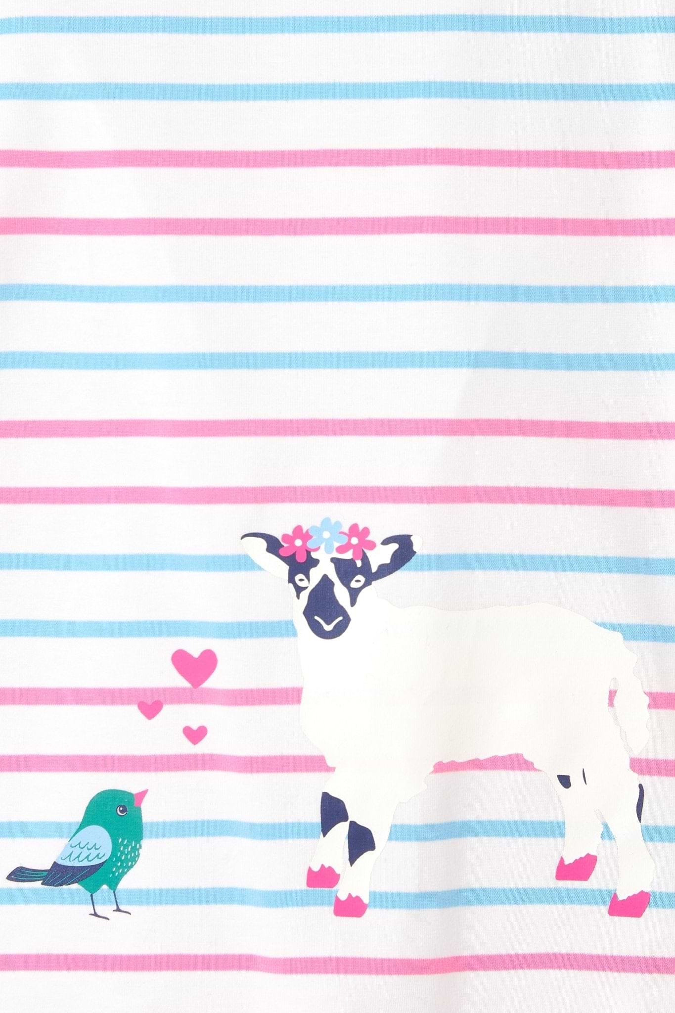 Causeway Top - Lamb Bird Print-Lighthouse
