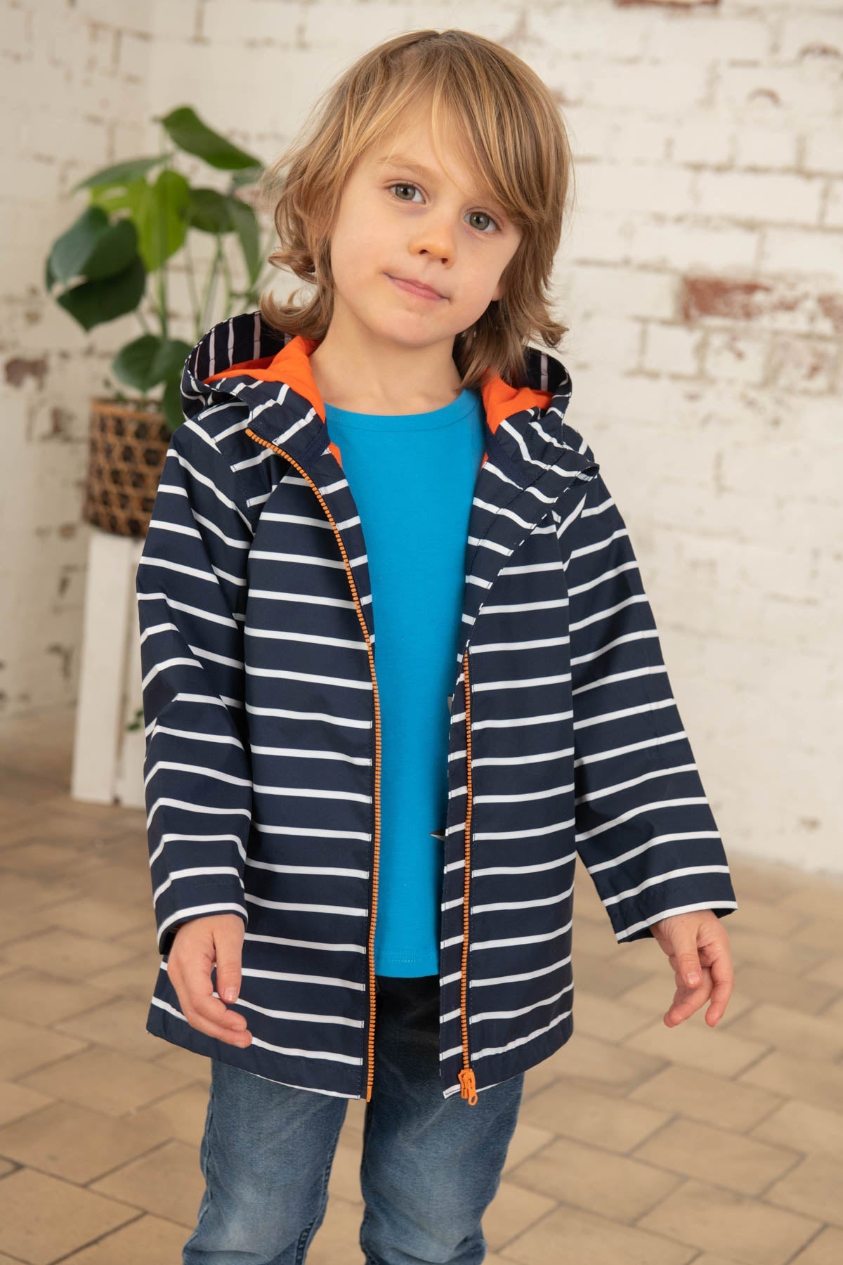 Ethan Jacket - Navy Stripe-Lighthouse