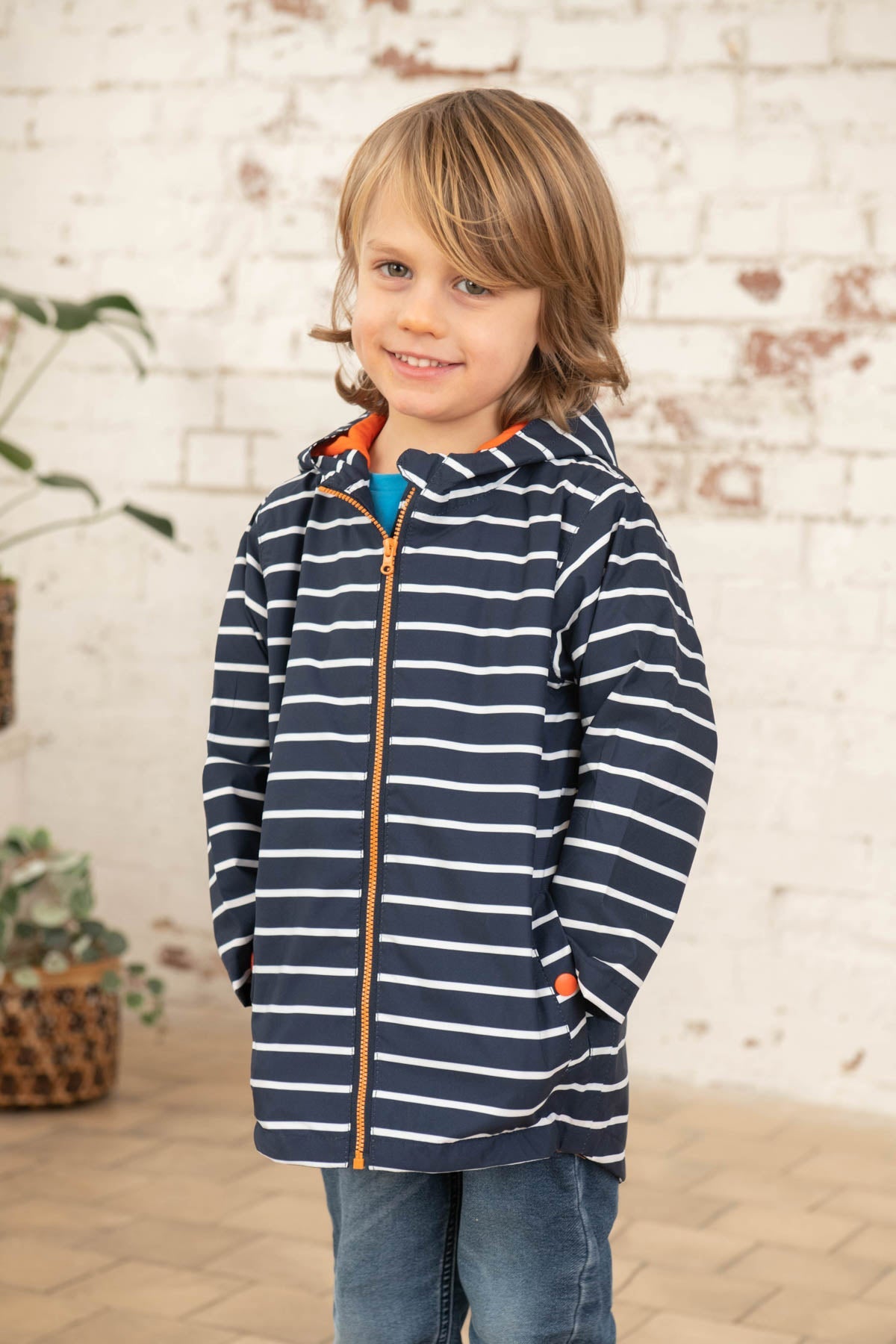 Ethan Jacket - Navy Stripe-Lighthouse
