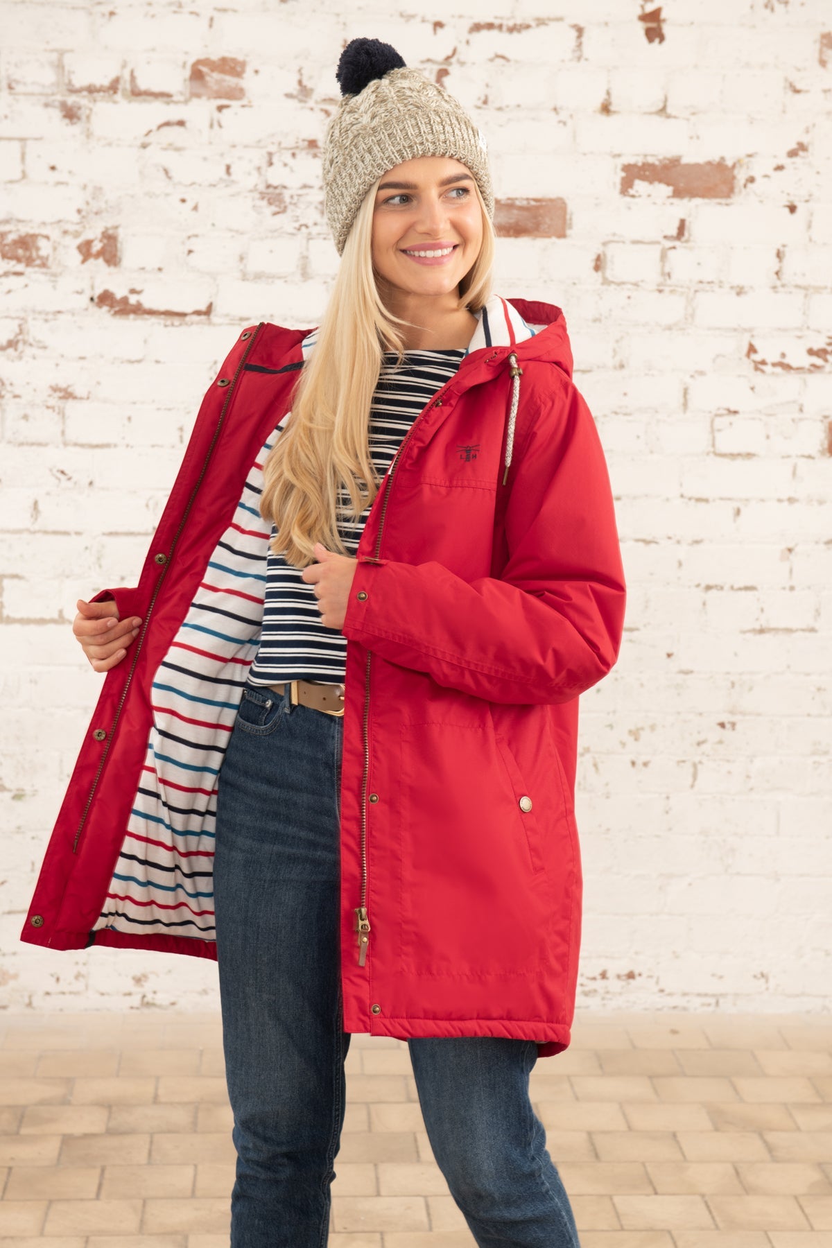 Eva Long Coat - Red-Lighthouse