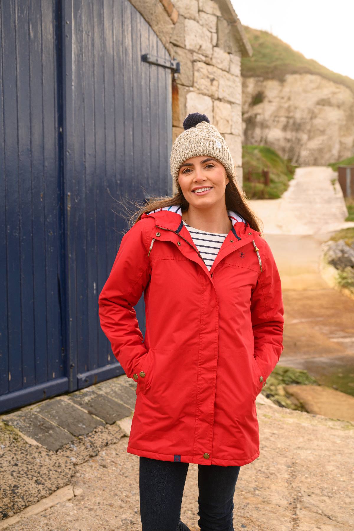 Eva Long Coat - Red-Lighthouse