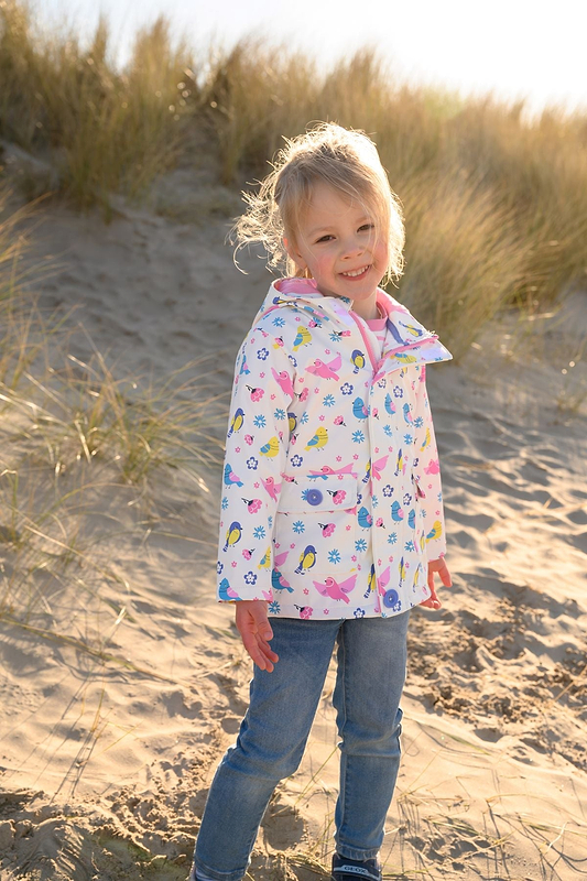 Heidi Jacket - Bird Print-Lighthouse