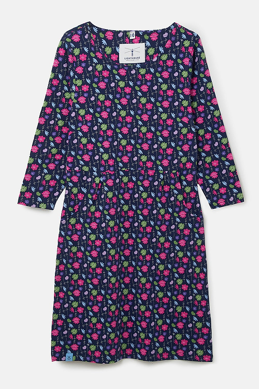 Ivy Dress - Navy Floral - Lighthouse