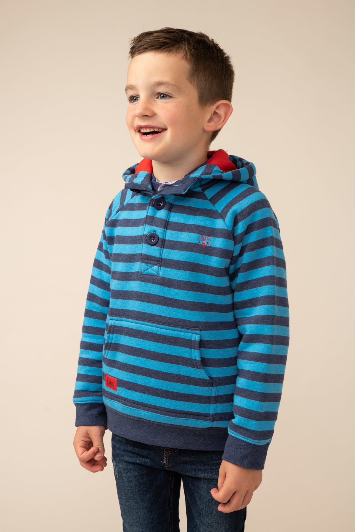 Jack Hoodie - Blue Navy Stripe - Lighthouse