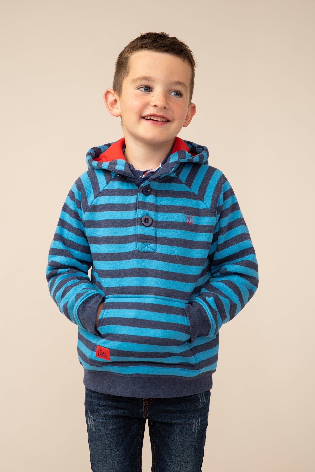 Jack Hoodie - Blue Navy Stripe - Lighthouse