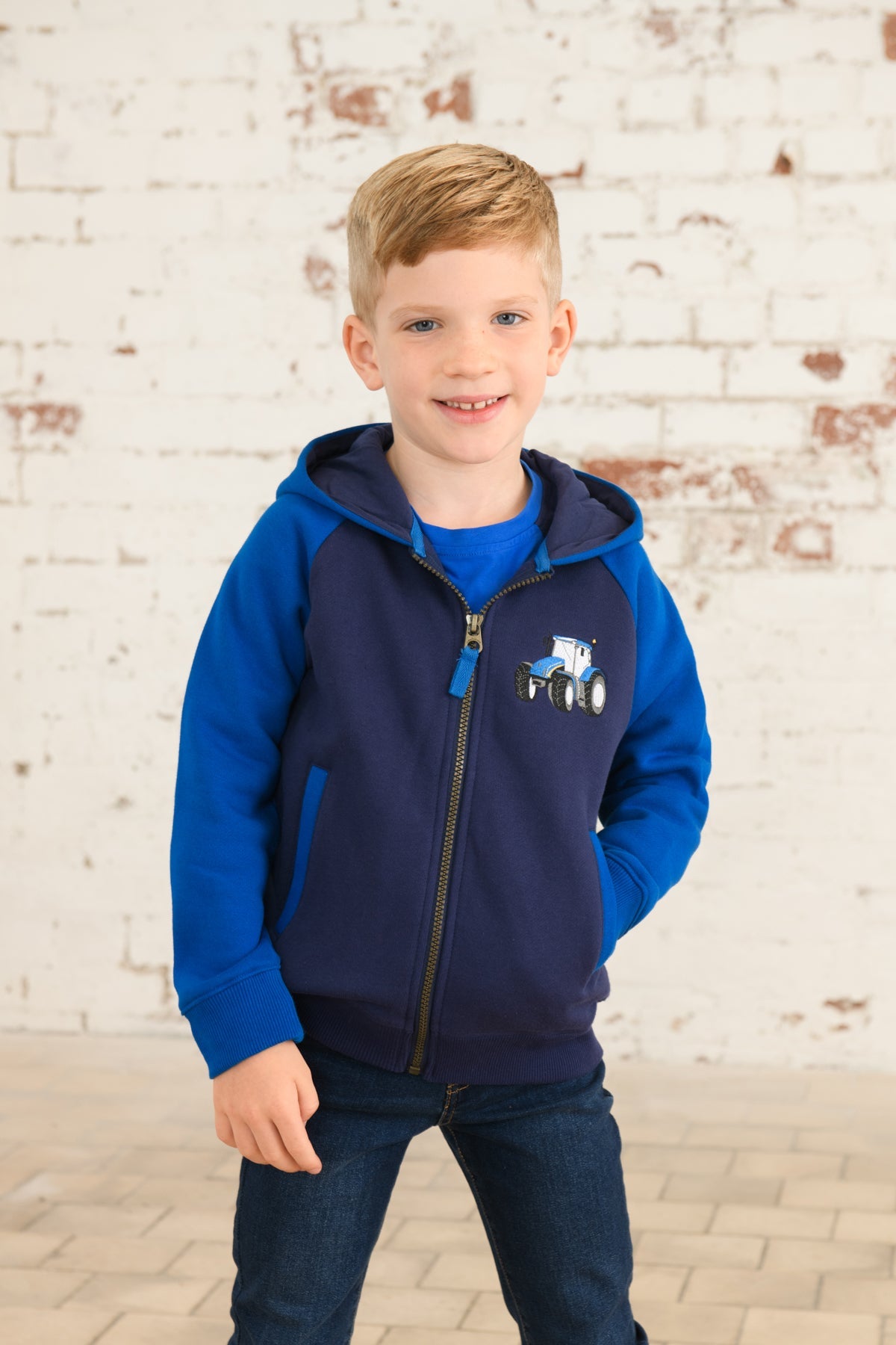 Jackson Full Zip Hoodie - Blue Tractor-Lighthouse