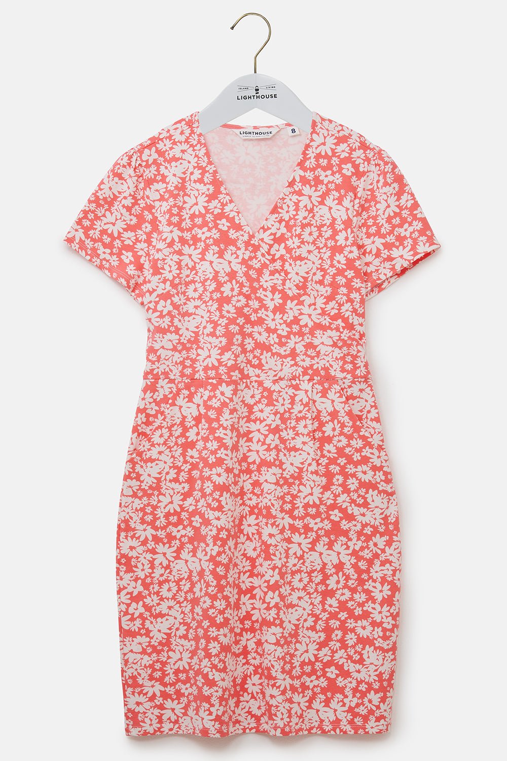 Lena Dress - Coral Daisy-Lighthouse