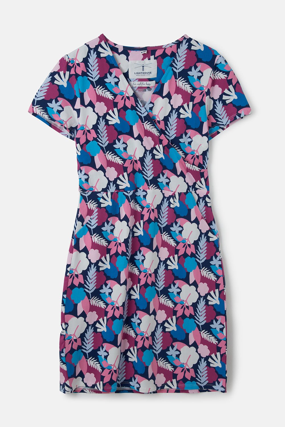Lena Dress - Night Sky Abstract Leaf - Lighthouse