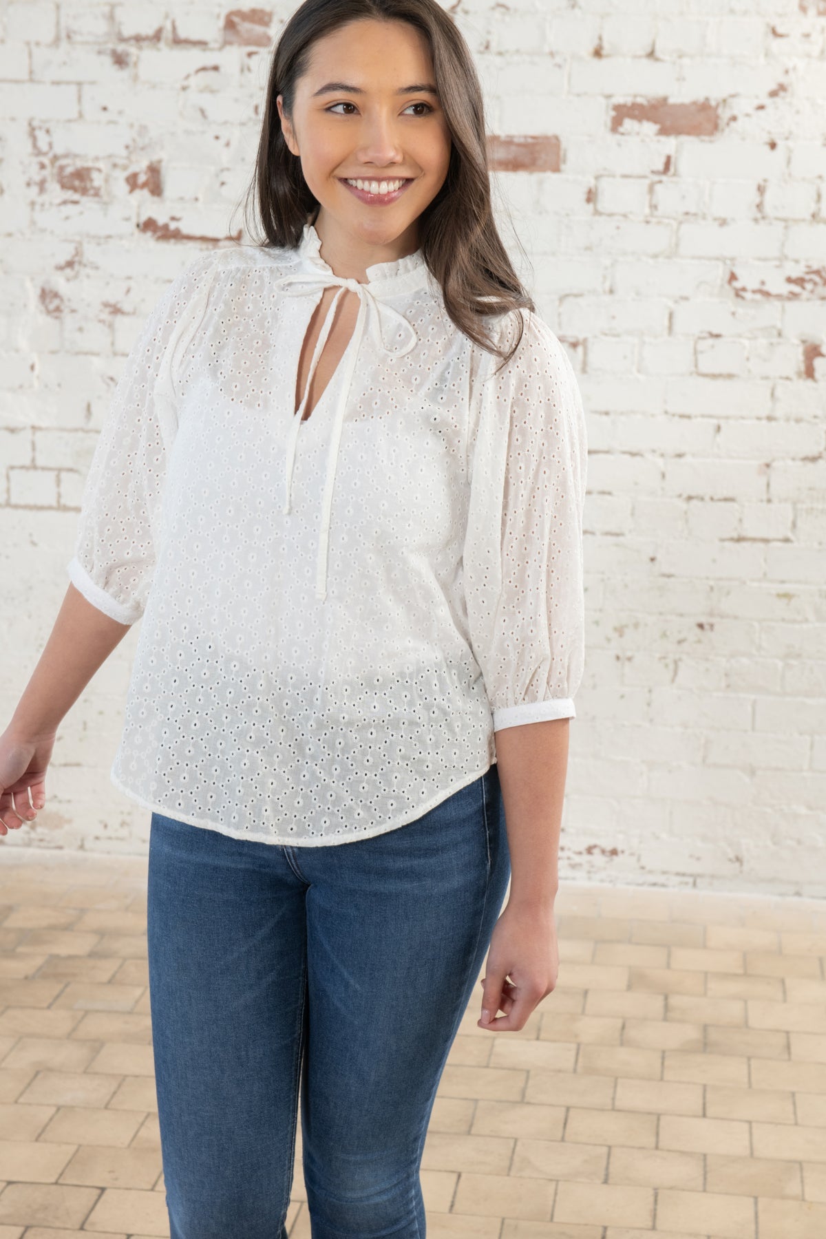 Lola Blouse - Broderie Anglaise-Lighthouse