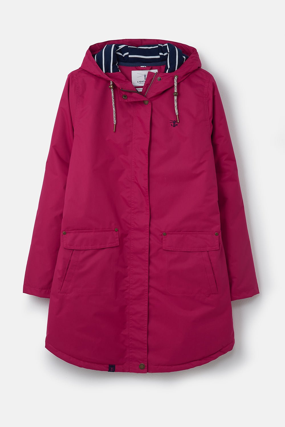Long Iona Coat - Raspberry-Lighthouse