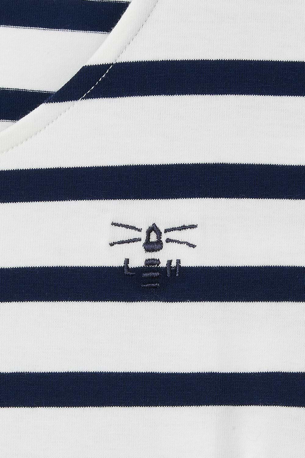 Lydia Dress - Cloud Midnight Stripe-Lighthouse