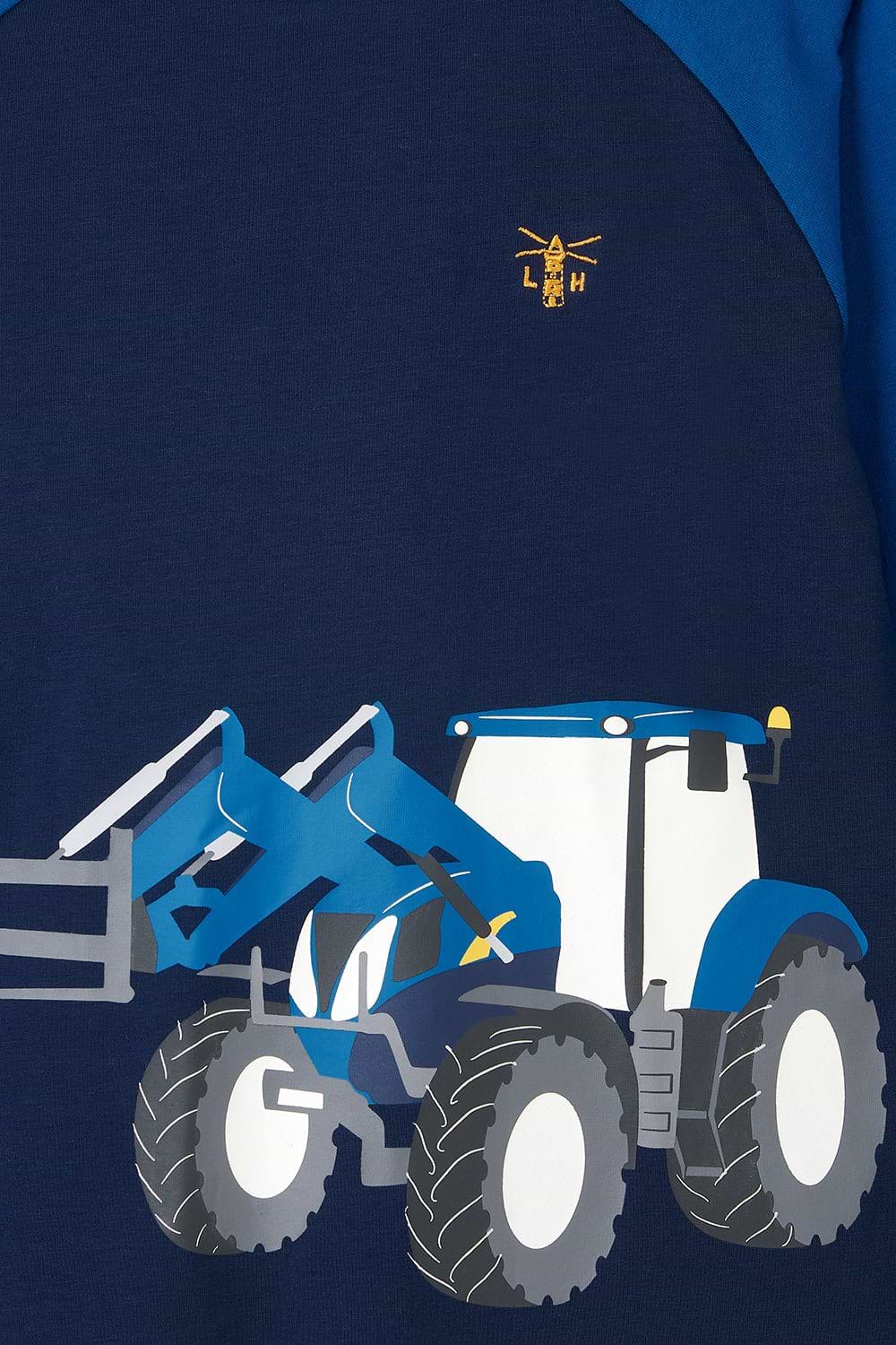 Mason Top - Blue Front Loader-Lighthouse